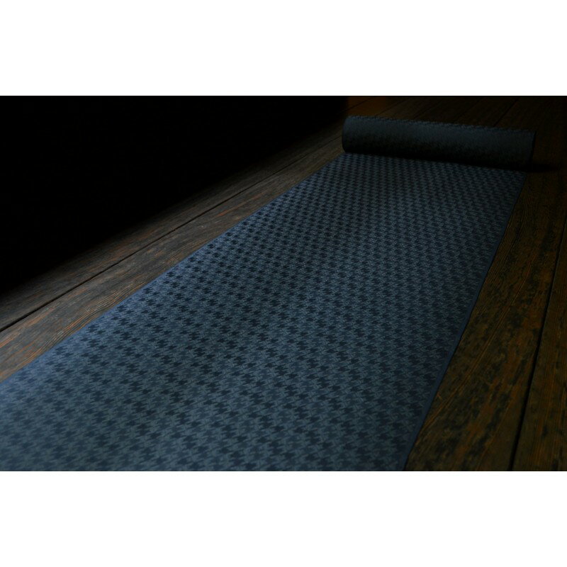 【ふるさと納税】絹織物　京都「丹後ちりめん」色無地　千鳥格子（鉄納戸） サムネイル2