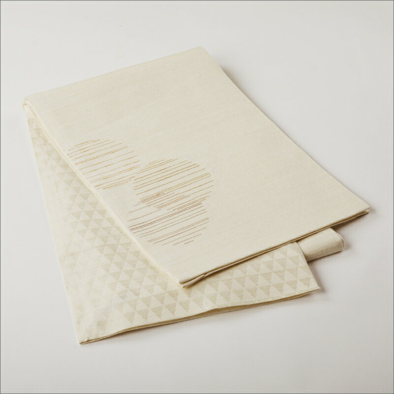 【ふるさと納税】丹後の藤布　京袋帯「古代藤糸丸重文」 白 丹後帯 袋帯 絹織物 意匠 工芸品 ふるさと納税 帯 サムネイル2