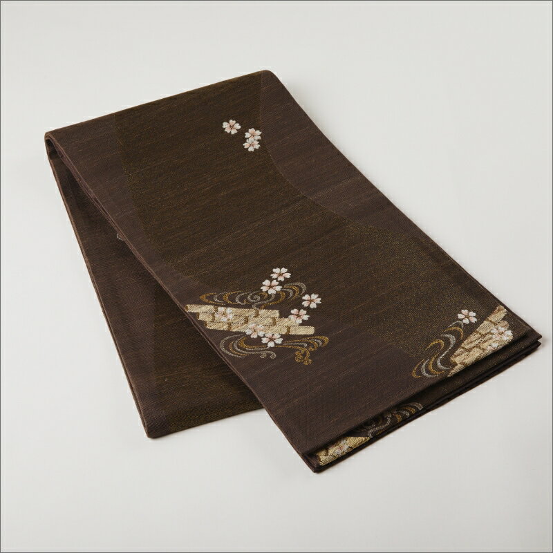 丹後の藤布　袋帯「天の川」　茶 藤布 伝統 工芸品 織物 古事記 万葉集 ふるさと納税 袋帯