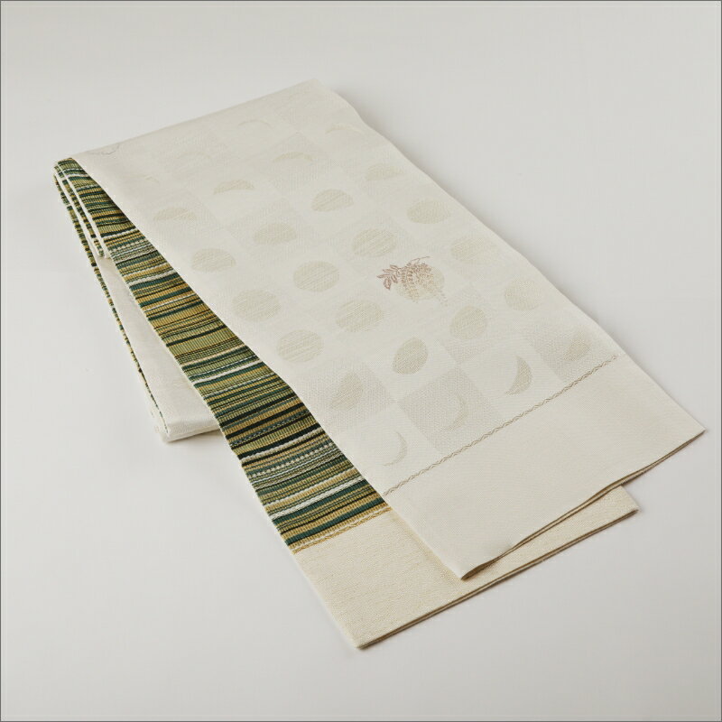 丹後帯　袋帯「ユイタン」　緑 伝統 工芸品 エスニック 織物 着物 意匠 撥水 ふるさと納税 袋帯