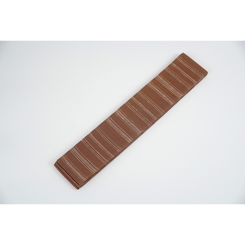 【ふるさと納税】＜丹後の藤布　遊絲舎＞角帯　藤糸あそび（茶）幅約10.2cm×長さ約420cm サムネイル2