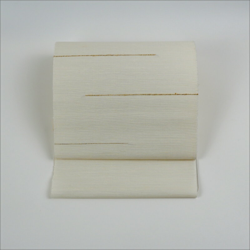 【ふるさと納税】＜丹後の藤布　遊絲舎＞八寸名古屋帯「藤八本」 黒 白 白地に紺絣 選べるお仕立て サムネイル3