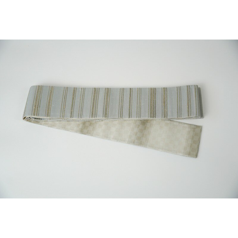 京都・遊絲舎／丹後の藤布 角帯「藤糸あそび」（水グレー）【伝統工芸】 藤布 角帯 藤糸あそび 藤糸 伝統工芸品 護身 長寿 繁栄 古事記 万葉集 水グレー 水グレー色