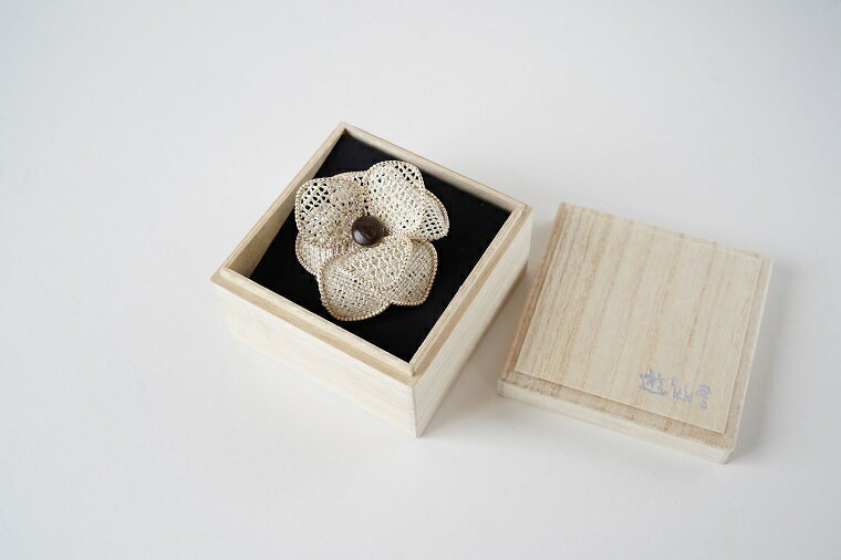 丹後の藤布 ブローチ「吉祥藤華」【伝統工芸】 丹後の藤布 ブローチ 5枚 セット 丹後のいろどり 伝統工芸品 布 絹