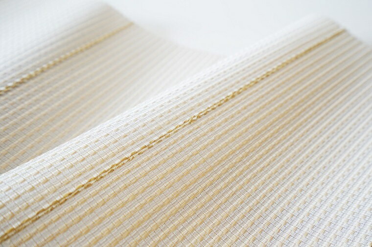 【ふるさと納税】京都・遊絲舎／丹後の藤布 八寸名古屋帯「夏一文字（白）」 全通/選べるお仕立て 【伝統工芸】 夏一文字 藤布 布 浴衣 小紋 上布 紬 伝統工芸品 護身 長寿 繁栄 古事記 万葉集 サムネイル3