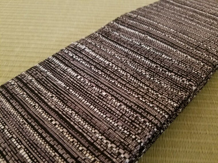 京都・遊絲舎／丹後の藤布 角帯「藤に和紙」（小豆）【伝統工芸】 藤布 角帯 和紙 絹 藤糸 伝統工芸品 護身 長寿 繁栄 古事記 万葉集 小豆 小豆色