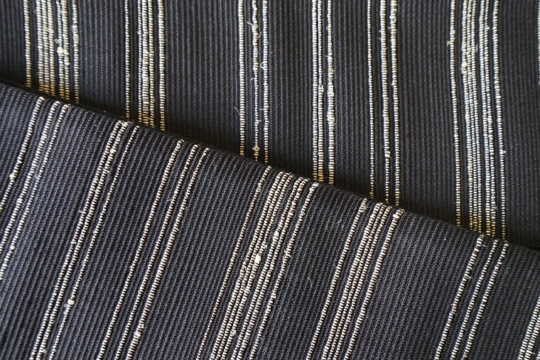 【ふるさと納税】京都・遊絲舎／丹後の藤布 角帯「藤糸あそび」（墨黒）【伝統工芸】 藤布 角帯 藤糸あそび 藤糸 伝統工芸品 護身 長寿 繁栄 古事記 万葉集 墨黒 墨黒色 サムネイル2