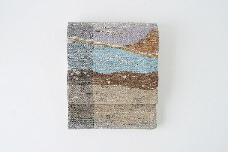 京都・遊絲舎／丹後の藤布 袋帯「悠久の空間」全通 藤布 悠久の空間 袋帯 護身 長寿 繁栄 古事記 万葉集