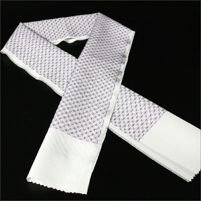 【ふるさと納税】刺繍半衿（半襟）パープル 紫 刺繍 京都 着物 半襟 半衿 着付け 成人式 お祝い お正月 記念写真 写真 結婚式 お茶会 和装 サムネイル3