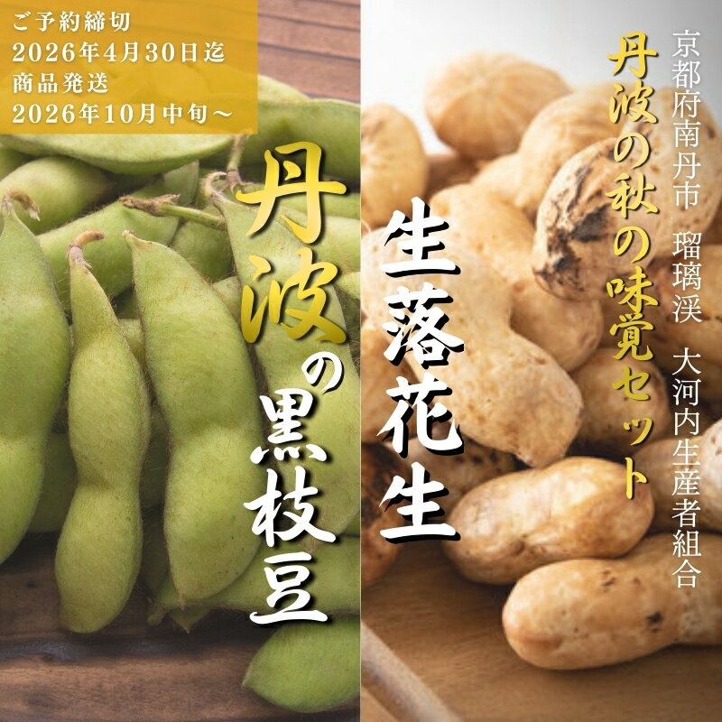 枝豆 京都 2026年 先行予約 黒枝豆 生落花生 るり渓 大河内生産組合発 丹波 野菜 国産 生 落花生 おつまみ えだまめ エダマメ 先行 ※北海道・沖縄・離島への発送不可 　お届け：※2026年10月中旬より発送いたします