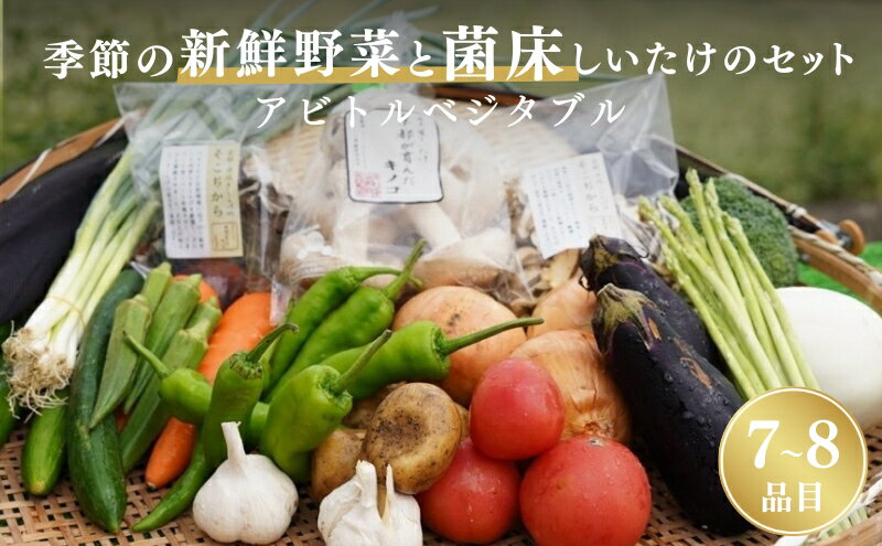 【ふるさと納税】季節の新鮮野菜と菌床しいたけのセット アビトルベジタブル　野菜 詰め合わせ 旬 新鮮 京都府 南丹市 - 画像2