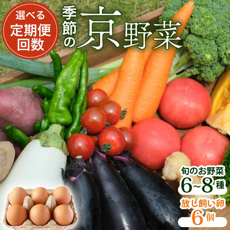 【ふるさと納税】【選べる定期便】野菜セット 平飼い卵6個入り 定期便1回 3回 6回 12回 京都 旬野菜 ネラ 大福たまご 平飼い卵 - 画像2