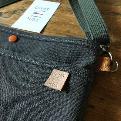 【ふるさと納税】 coyotE noa のサコッシュ バイウォッシュ加工 柔らかい 馴染みやすい 丈夫 長さ調節可能 シンプル 男女兼用 ハンドメイド サムネイル3
