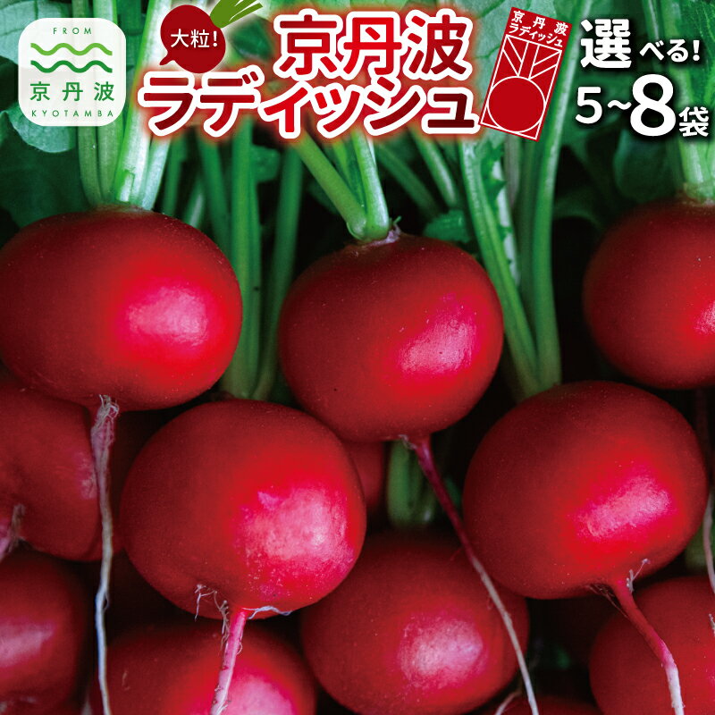 京丹波ラディッシュ 選べる 数量 5～8袋 セット 京都 丹波 大粒 ジューシー フルーティー ソテー グリル料理 バーベキュー アヒージョ かき揚げ サラダ スープ アウトドア ※北海道・沖縄・その他離島は配送不可