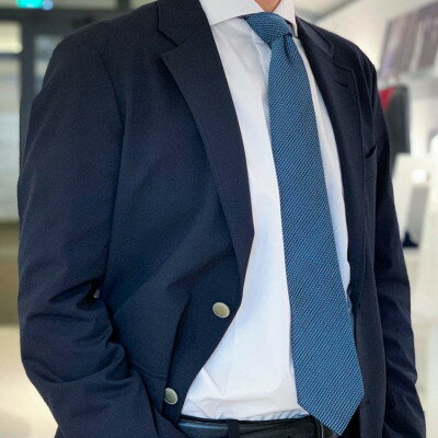 【ふるさと納税】【手織りネクタイ】サックスブルー フレスコタイ kuskafabric 京都・丹後のシルク織物【1080335】 サムネイル3