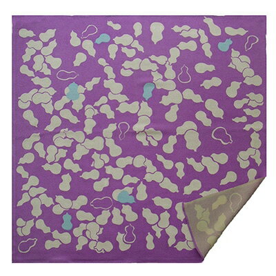 正絹縮緬友禅風呂敷 瓢箪 (紫)【1104285】