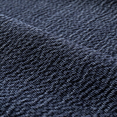 【ふるさと納税】正絹縮緬マフラー(紺/濃いグレー)【1104290】 サムネイル3