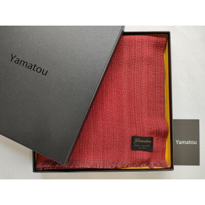 【ふるさと納税】正絹縮緬マフラー(赤/こげ茶)【1104291】 サムネイル2