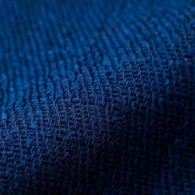 【ふるさと納税】【手織りマフラー】ネイビー 手紡ぎシルク真綿 kuskafabric 丹後の絹織物【高島屋選定品】【1341682】 サムネイル3