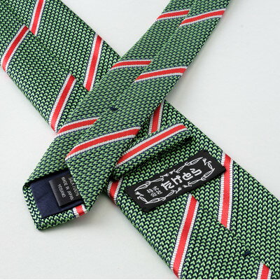 【ふるさと納税】シルク100%　たけとらのフレスコネクタイ　グリーン　ふるさと納税限定　プレゼント・父の日にも【1347223】 サムネイル2