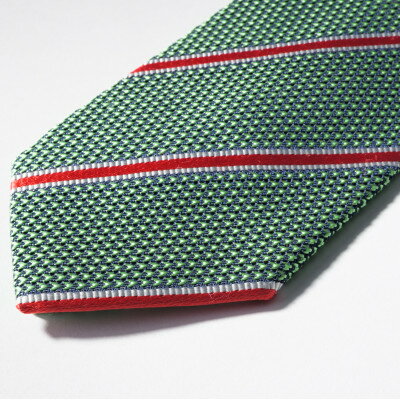 【ふるさと納税】シルク100%　たけとらのフレスコネクタイ　グリーン　ふるさと納税限定　プレゼント・父の日にも【1347223】 サムネイル3