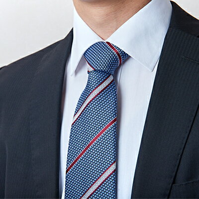 【ふるさと納税】シルク100%　たけとらのフレスコネクタイ　サックス・えんじ・白　ふるさと納税限定　父の日・贈答用に【1365660】 サムネイル3