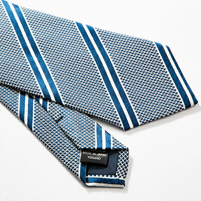 【ふるさと納税】シルク100%　たけとらのフレスコネクタイ　紺・あみ　ふるさと納税限定　プレゼント・父の日・贈答用に【1365662】 サムネイル2