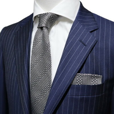 【ふるさと納税】【手織りネクタイ】ホワイトグレー 丹後ジャカードタイ kuskafabric 京都・丹後のシルク織物【1423221】 サムネイル3