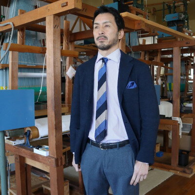 【ふるさと納税】【手織りネクタイ】エグゼクティブガルザタイNo.10 kuskafabric 京都・丹後のシルク織物【1540593】 サムネイル3