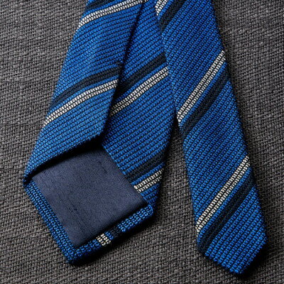 【ふるさと納税】【手織りネクタイ】丹後ブルー 2ラインタイ kuskafabric 京都・丹後のシルク織物【1540615】 サムネイル2