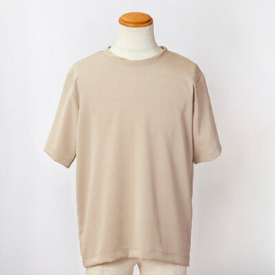 【ふるさと納税】京都の伝統織物を使った丹後ちりめんTシャツ ベージュ【1604757】 サムネイル3