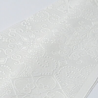 【ふるさと納税】ワタマサ　三重織 正絹白半衿(華紋に唐草)シルク100%日本製和装小物　丹後ちりめん織元より【1606009】 サムネイル2