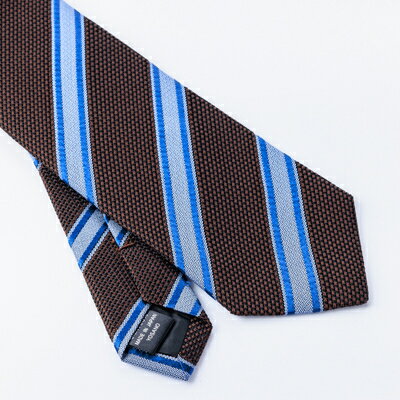 【ふるさと納税】シルク100%　たけとらのフレスコネクタイ　茶・サックス・青　ふるさと納税限定　プレゼント・父の日に【1606028】 サムネイル2