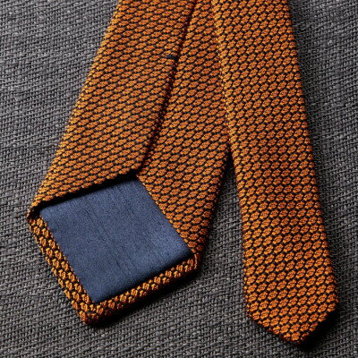 【ふるさと納税】【手織りネクタイ】オレンジ ガルザタイ kuskafabric 丹後の絹織物【高島屋選定品】【1615555】 サムネイル2