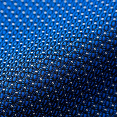 【ふるさと納税】【手織りネクタイ】丹後ブルー ラインドットタイ kuskafabric 丹後の絹織物【高島屋選定品】【1615580】 サムネイル3