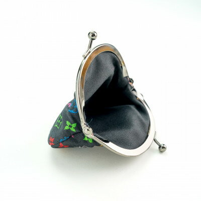 【ふるさと納税】2.6寸がま口財布　モノグラム柄(ブラックバージョン)【1629755】 サムネイル3