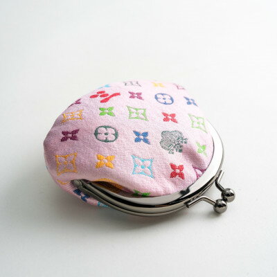 【ふるさと納税】2.6寸がま口財布　モノグラム柄(ピンクバージョン)【1629756】 サムネイル2