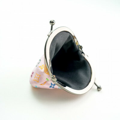 【ふるさと納税】2.6寸がま口財布　モノグラム柄(ピンクバージョン)【1629756】 サムネイル3