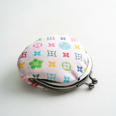 【ふるさと納税】2.6寸がま口財布　モノグラム柄(淡いピンクバージョン)【1629758】 サムネイル2