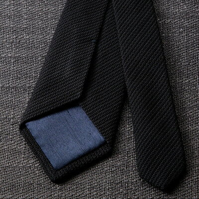 【ふるさと納税】【手織りネクタイ】ブラック フレスコタイ kuskafabric 京都・丹後のシルク織物【1689949】 サムネイル2