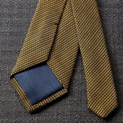 【ふるさと納税】【手織りネクタイ】イエロー フレスコタイ kuskafabric 京都・丹後のシルク織物【1689953】 サムネイル2