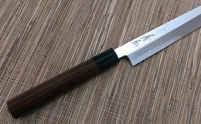 【ふるさと納税】山脇刃物製作所「白二鋼」柳刃240mm　紫檀丸柄 サムネイル2