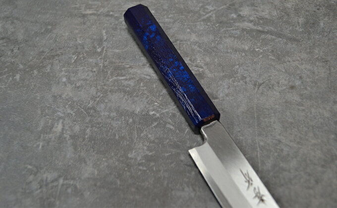 【ふるさと納税】青木刃物製作所「なないろ」正夫 群青べっ甲 210mm サムネイル2