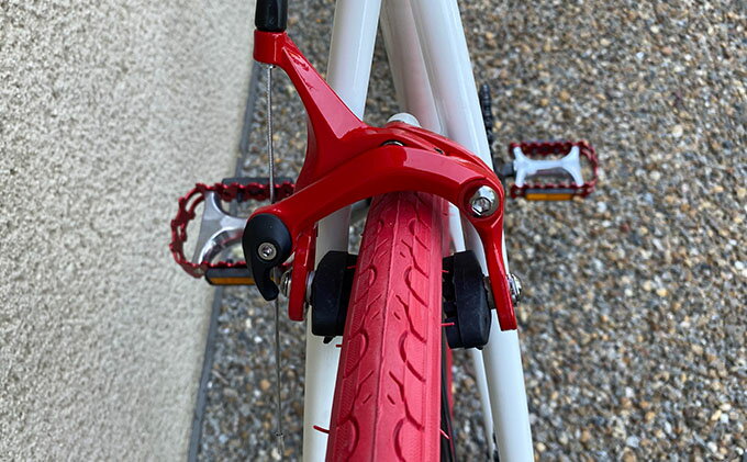 【ふるさと納税】POSTINO シングルスピードバイク 700×28C【ホワイト×レッド】P603 サムネイル3