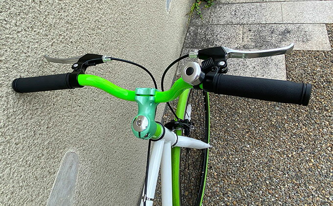 【ふるさと納税】POSTINO シングルスピードバイク 700×28C【ホワイト×グリーン】P604 サムネイル3