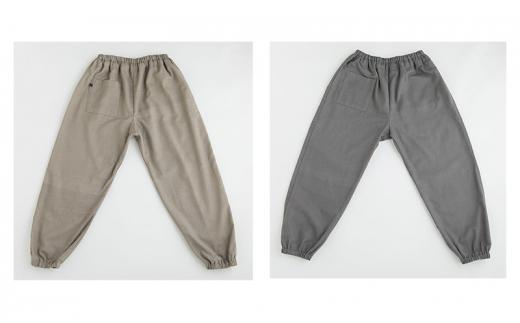 【ふるさと納税】角野晒染　和晒ガーゼもんぺパンツ　無地（グレー／Lサイズ） サムネイル2