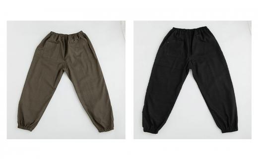 【ふるさと納税】角野晒染　和晒ガーゼもんぺパンツ　無地（カーキ／Mサイズ） サムネイル3