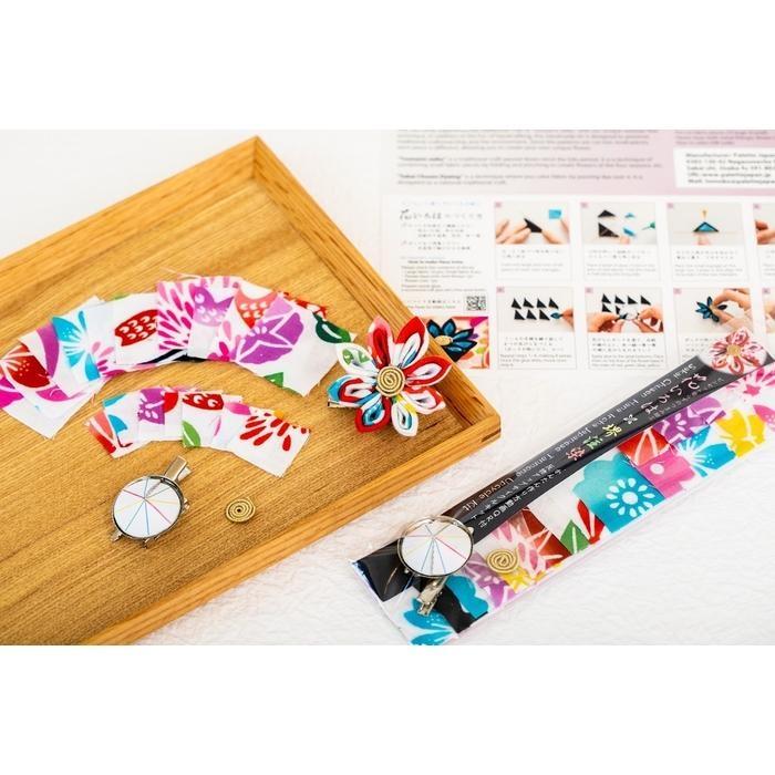 【ふるさと納税】ピンセット要らずのつまみ細工キット「花いろは×堺注染」4本セット サムネイル2