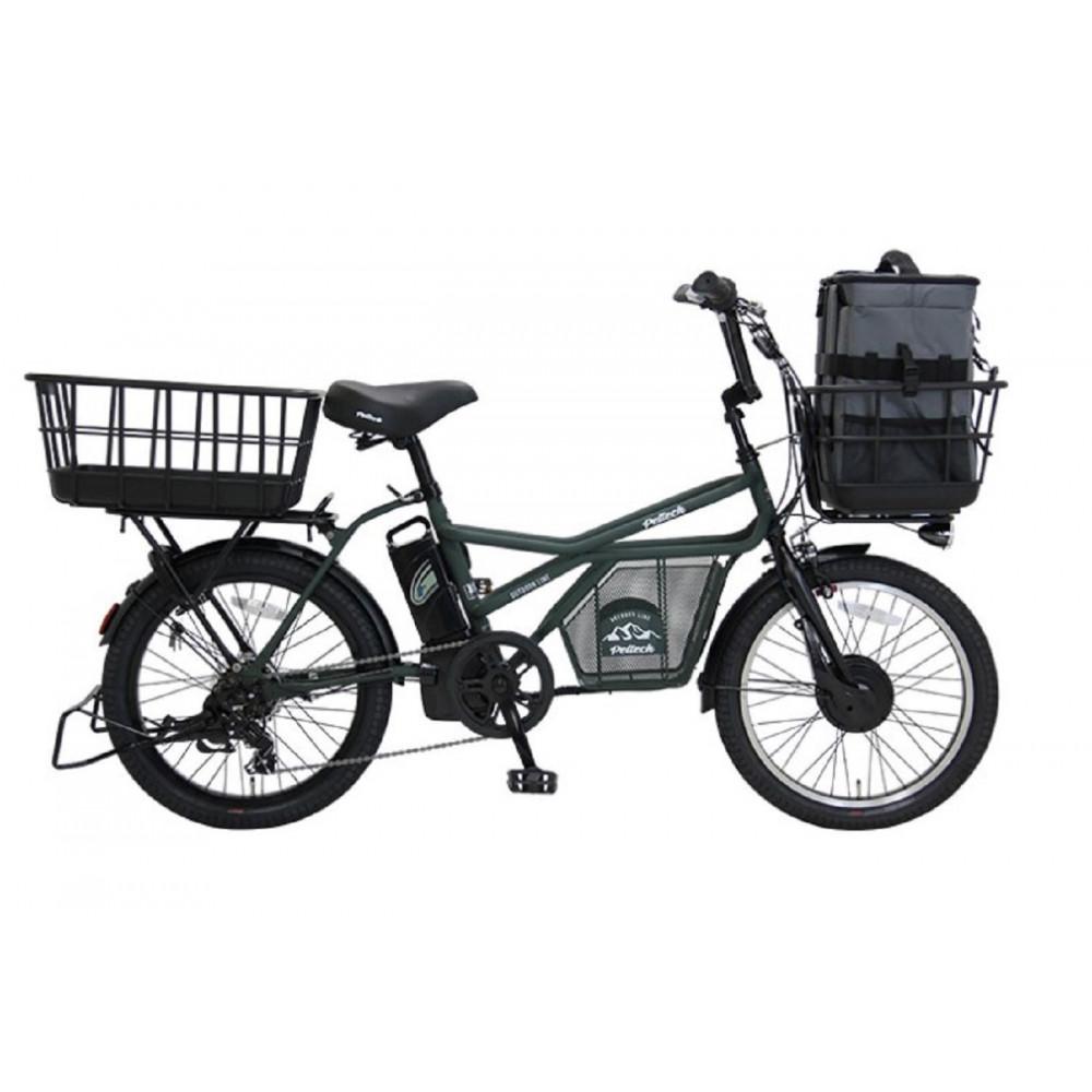 【ふるさと納税】 完成品 ペット乗せ 電動自転車 ミニベロ eカーゴバイク ペットポーター GRC-515L-PET 20インチ OGK 電動アシスト自転車 シマノ製外装7段変速【本体：マットオリーブ×リュック：チャコールorキャメル】【 自転車 電動自転車 シマノ SHIMANO 大阪府 堺市】