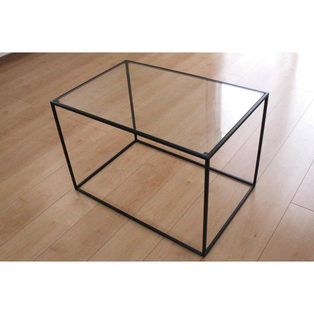 【ふるさと納税】ガラステーブル ブラック HBG-041 お部屋に圧迫感のないシンプルデザイン